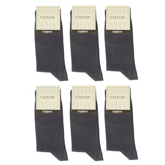 جوراب ساق بلند مردانه ویزیون کد VMS1016Z15 بسته 6 عددی