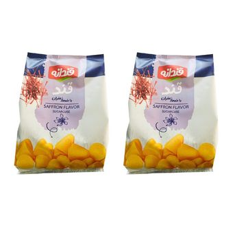 قند حبه با طعم زعفران قندانه - 230 گرم بسته 2 عددی