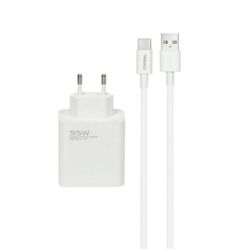 آداپتور شارژر دیواری 55 وات شیائومی فست مدل EU3-C به همراه کابل USB-C MI MDY-12-EU