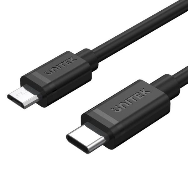 کابل تبدیل USB_C به Micro B یونیتک مدل Y-C473BK طول 1 متر(گارانتی 12 ماهه مارون)