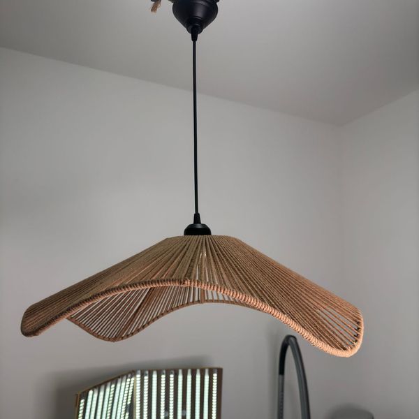 لوستر بافتنی مدل دفرمه مکرومه کد 50