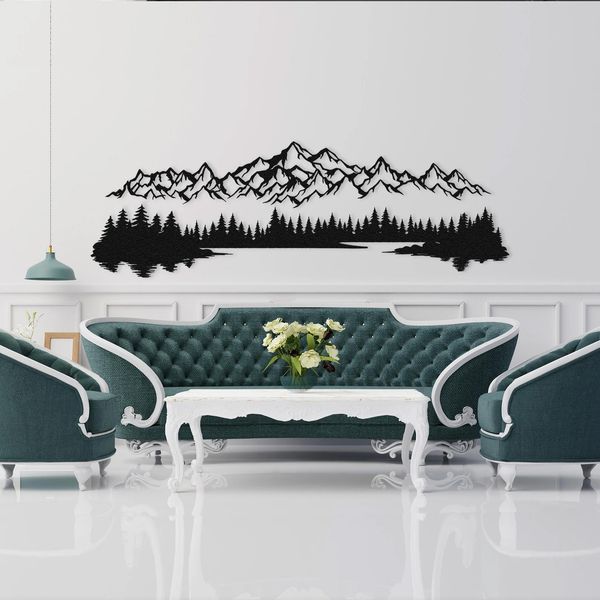 دیوارکوب مدل منظره طبیعت مجموعه دو عددی