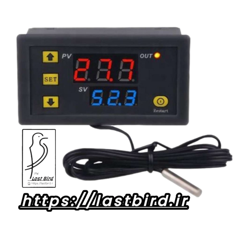 ماژول دما و ترموستات دیجیتال 12 ولت 2 نمایشگره