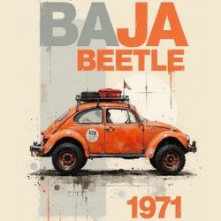 برچسب DTF استیکر حرارتی لباس مدل فولکس 1971