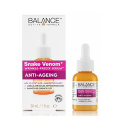 سرم بالانس BALANCE مدل اسنک ونوم SNAKE VENOM اصل انگلیس | جوانساز و ضدچروک پوست چرب balance-active-wrinkle-freeze-serum