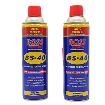 اسپری روان کننده باس مدل BS-40 حجم 480 میلی لیتر مجموعه 2 عددی