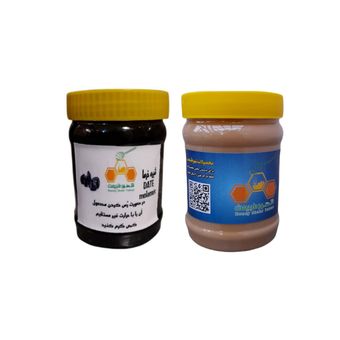 شیره خرما طبیعی شهر طبیعت - 450 گرم به همراه ارده کنجد سنتی - 400 گرم