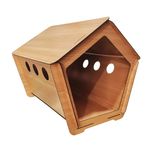 جای خواب سگ و گربه مدل لانه چوبی کد B92