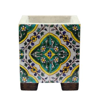 گلدان بتنی طرح کاشی کد 02