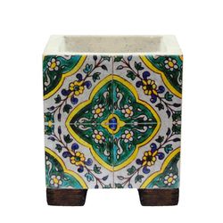 گلدان بتنی طرح کاشی کد 02