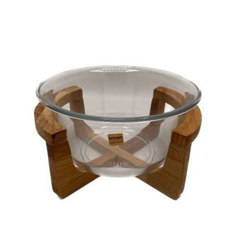 کاسه سرو لیمون مدل پایه چوبی