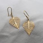 گوشواره طلا 18 عیار زنانه سهی مدل برگ SE08