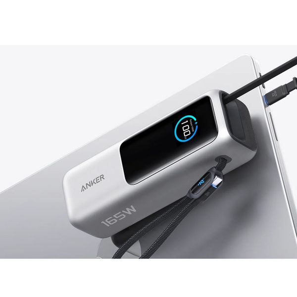 پاوربانک 100 وات انکر مدل A1695 ظرفیت 25000 میلی آمپر ساعت به همراه دو کابل USB-C