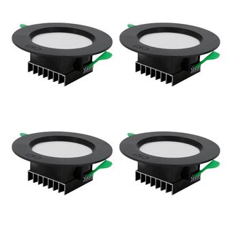 پنل ال ای دی 7 وات پارس شعاع توس مدل سولاریس بدنه مشکی بسته 4 عددی