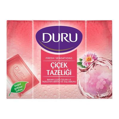 صابون شستشو دورو مدل Cicek Tazeligi تحت لیسانس وزن 160 گرم بسته 4 عددی