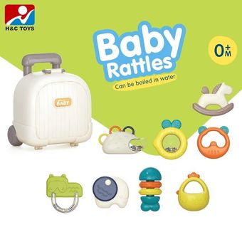 ست جغجغه و دندانگیر مدل چمدانی بسته 8 عددی ویواکیدز VIVAKIDS