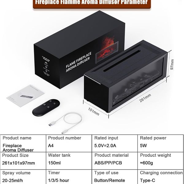 شومینه سه بعدی بخار سرد آروماتراپی