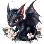 برچسب حرارتی یا استیکر اتویی لباس مدل Black Dragon