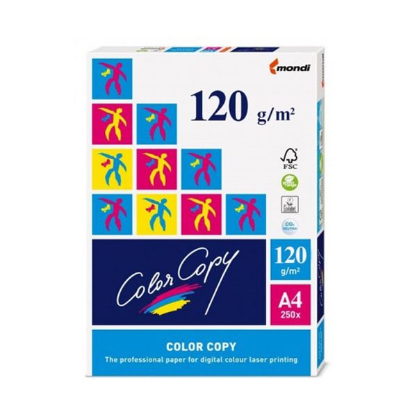 کاغذ A4 کالر کپی مدل 120G بسته 250 عددی