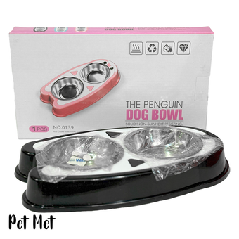 ظرف آب و غذا دوقلو طرح پنگوئن خارجی