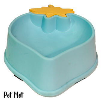 ظرف آب و غذا طرح توت فرنگی پلاستیکی