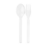 قاشق و چنگال یکبار مصرف مدل مجلسی بسته 50 عددی