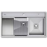 سینک ظرفشویی استیل توکار دو لگنه میکس پلاس مدل D90