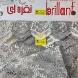 پرده تیکو دکو مدل خامه‌ دوزی گیپور صدفی bradley2110 سایز 300x280 سانتی متر