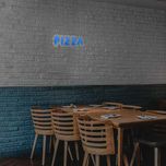 چراغ نئونی دیواری آرن تیم طرح تکست پیتزا