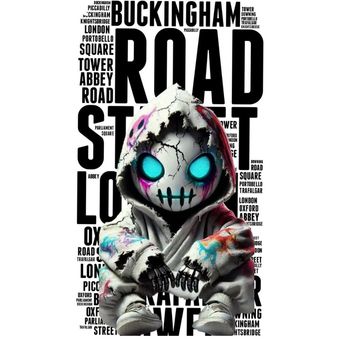 برچسب DTF استیکر حرارتی لباس مدل Buckingham