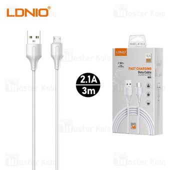 کابل تبدیل USB به microUSB الدینیو مدل LS543 طول 3 متر