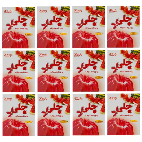 پودر ژله هندوانه جلید دراژه - 100 گرم بسته 12 عددی
