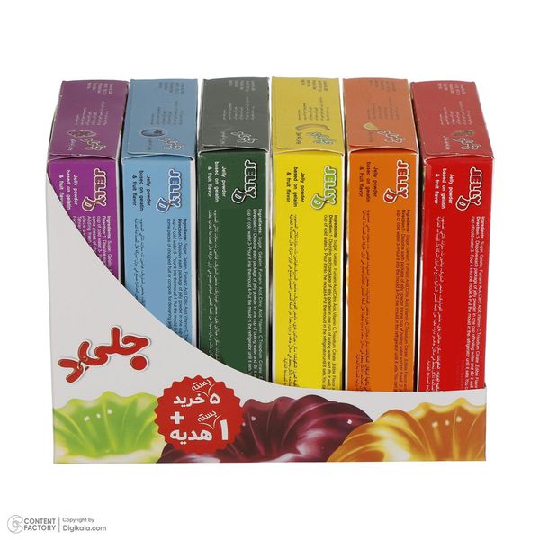 پودر ژله دراژه  میکس - 100 گرم بسته 12 عددی