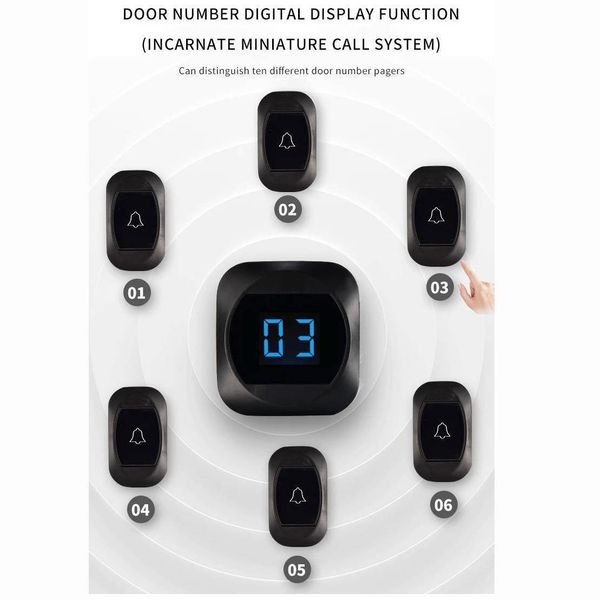 زنگ بی سیم مدل 2R195-BB به همراه دو عدد شستی