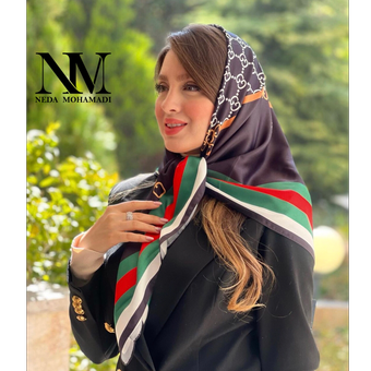 روسری ابریشم توییل گوچی کمربندی زنبوری قواره 100