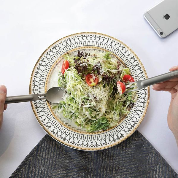 قاشق و چنگال سفری نکس تول مدل Titanium Tableware