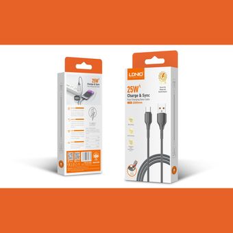 کابل تبدیل USB به USB-C الدینیو مدل LS851 طول 1 متر