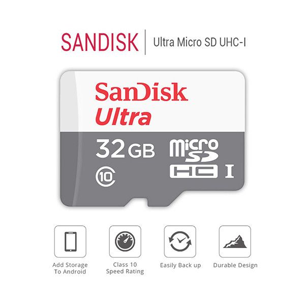کارت حافظه microSDHC مدل Ultra کلاس 10 استاندارد UHS-I سرعت 100MBps ظرفیت 32 گیگابایت