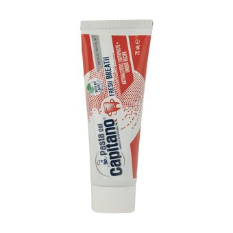 خمیر دندان پاستا دل کاپیتانو مدل خوشبو کننده دهان با عصاره نعنای ارگانیک Fresh Breath حجم 75 میلی لیتر