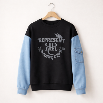 بلوز پسرانه آستین جین طرح Represent