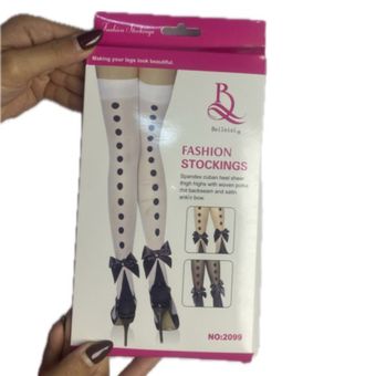 جوراب ساق بلند ژله ای پشت پاپیون