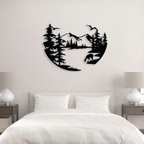 دیوارکوب مدل چوبی منظره کد T65-1