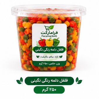 فلفل دلمه رنگی نگینی 500گرم