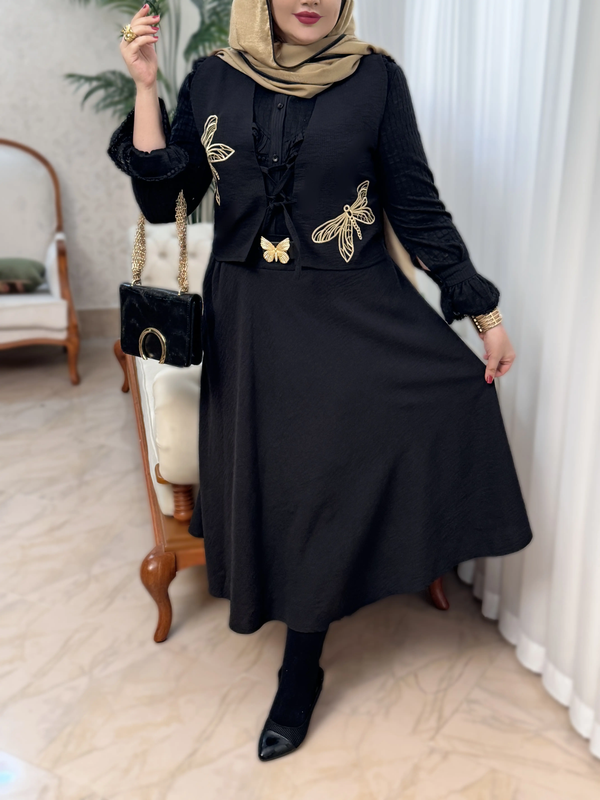 ست ژیله دامن سنجاقک 3212