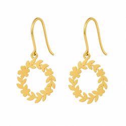 گوشواره طلا عیار 18 گالری صادقی طرح تاج گل