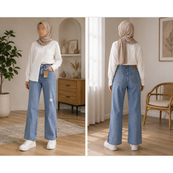 شلوار لی زاپ دار برند Max