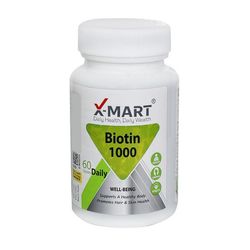 قرص بیوتین 1000 ایکس مارت بسته 60 عددی