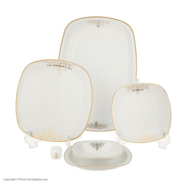 سرویس 28 پارچه چینی زرین ایران سری کواترو مدل مونت کارلو