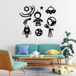 استیکر دیواری طرح فضا مجموعه 11 عددی