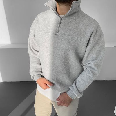 نیم زیپ طوسی